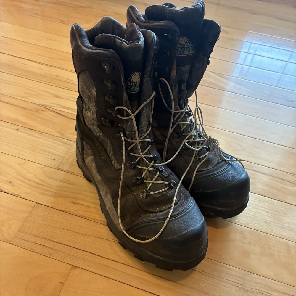 Rocky Blizzard Stalker Hunting Boots Waterproof 1200G Thinsulate 9" Camo Mens 13 - Picture 2 of 10